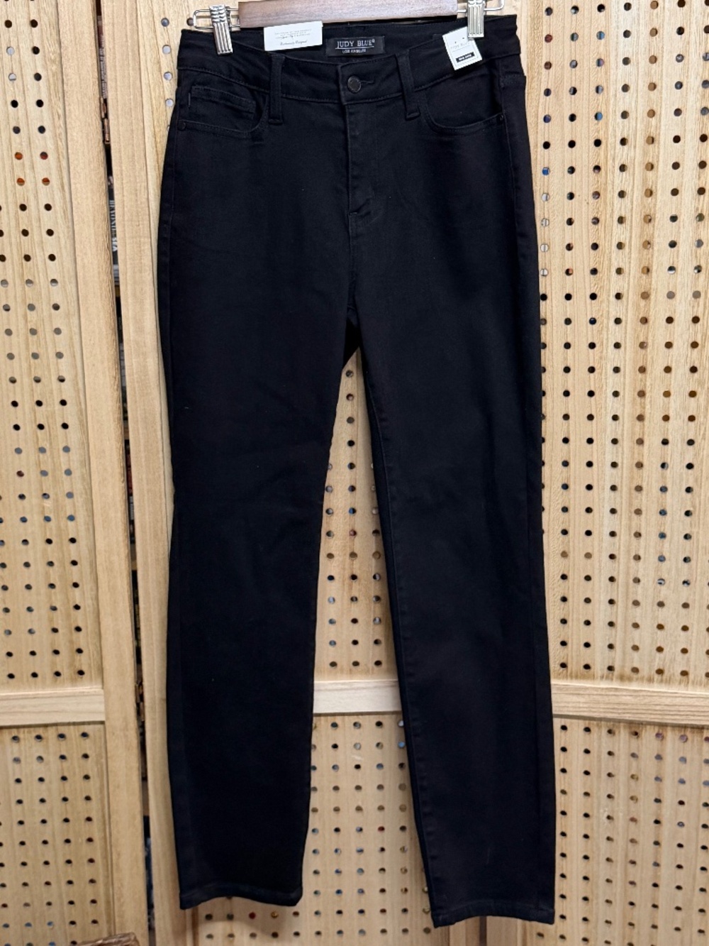 Judy Blue Black Mid Rise Slim Straight Jeans Size 7/28 NWT